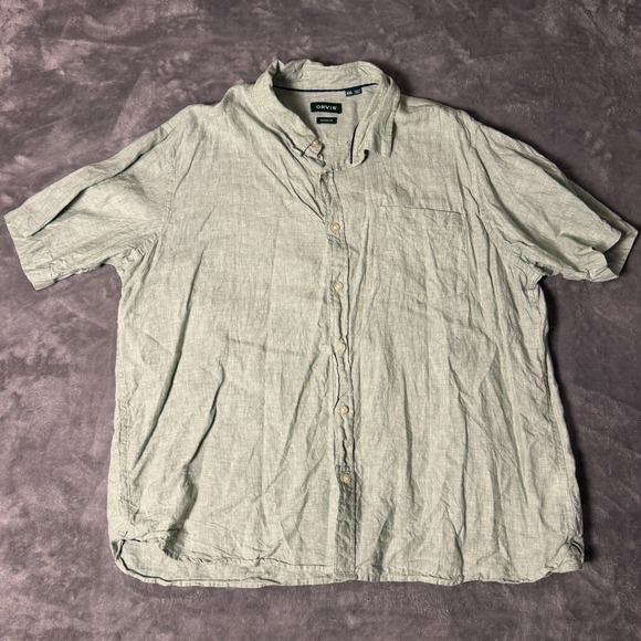 Orvis Other - Orvis Mens XXL Sage Green 100% Linen Short Sleeve Button Down Shirt Classic Fit